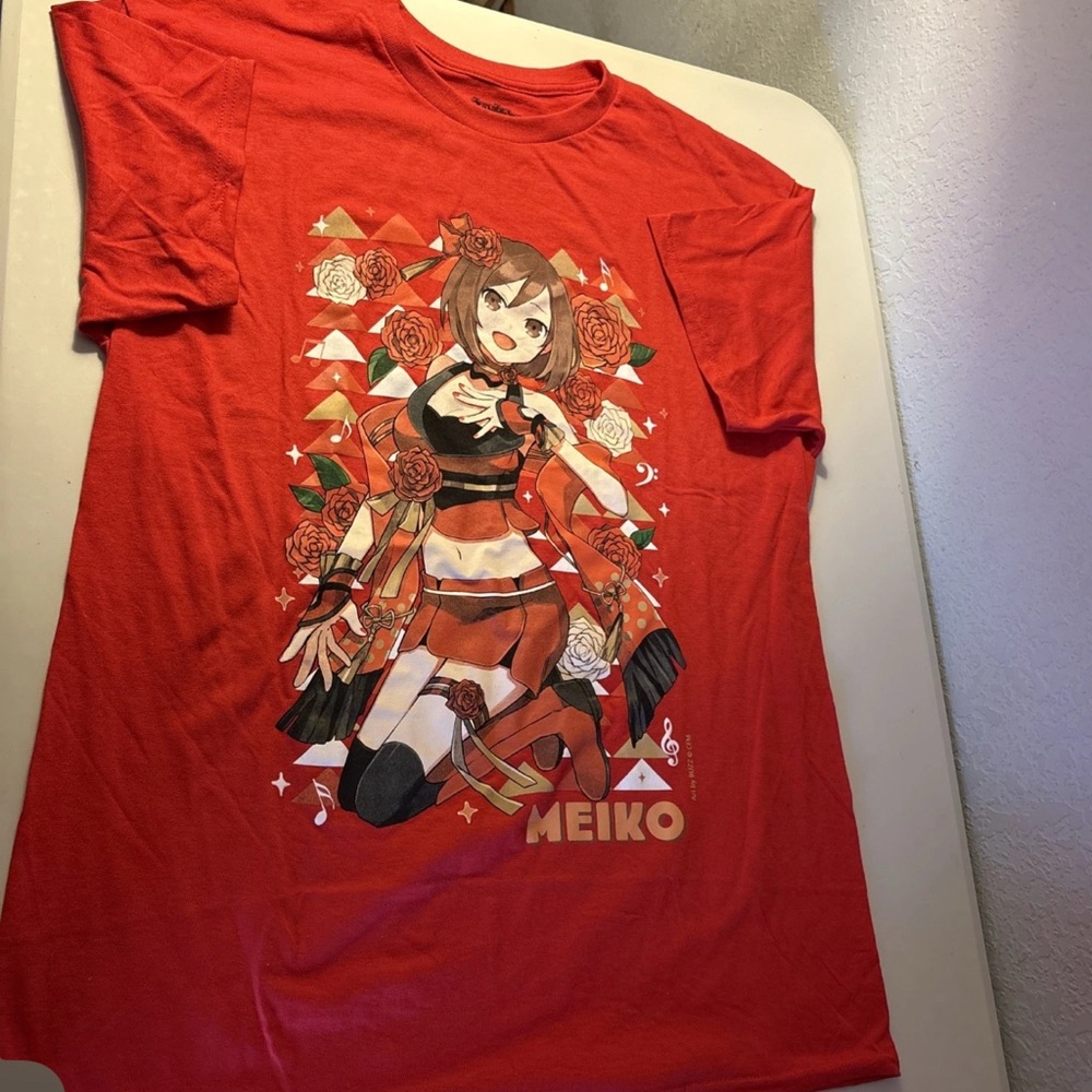 NEW My Hero Academia Hatsune Miku Anime T-shirt Red Size Large